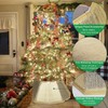 Blissun Fabric Christmas Tree Collar, Shiny Christmas Tree Ring, Willow