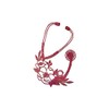 Floral Stethoscope Sticker Vinyl Decal Notebook Car Laptop 3.5" x