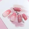 Press on Nails Medium Coffin SWEKKE Fake Nails Pink Gradient