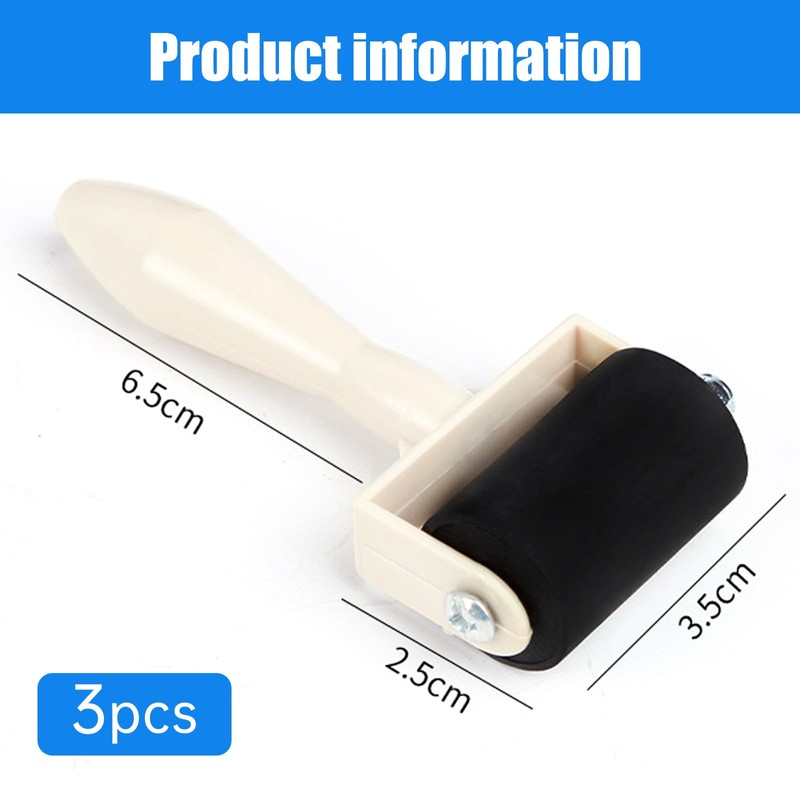 3 Pcs Rubber Brayer Rollers Ink Applicator Printmaking Art Craft