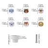 Pack of 6 Wooden Cabinet Knobs for Children's Room, Animal