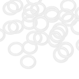 GLOKUUCA O-Rings - 30Pcs Silicone Seal Gasket - White, 9mm OD 6mm ID 1.5mm Width - Fits Compressor Valves Pipe Repair