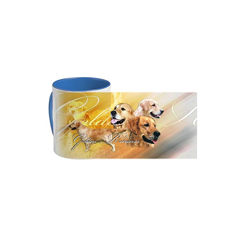 Cups (B) Blue Dog Golden Retriever