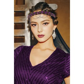 BABEYOND 1920s Flapper Headpiece Roaring 20s Headband Great Gatsby Headband Chain for Women Vintage Hair Accessory