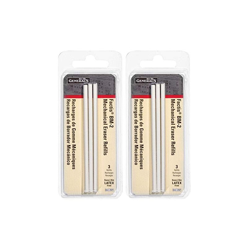 Factis Pen Style Mechanical Eraser Refills 3/Pkg-