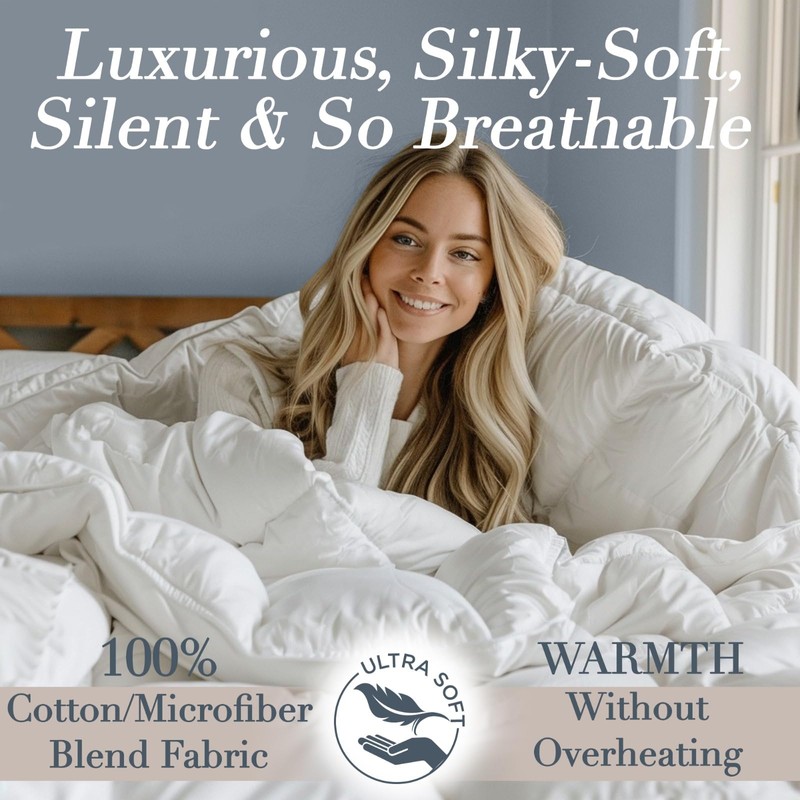Bella Sonni Luxury Twin Size Down Comforter | All Season
