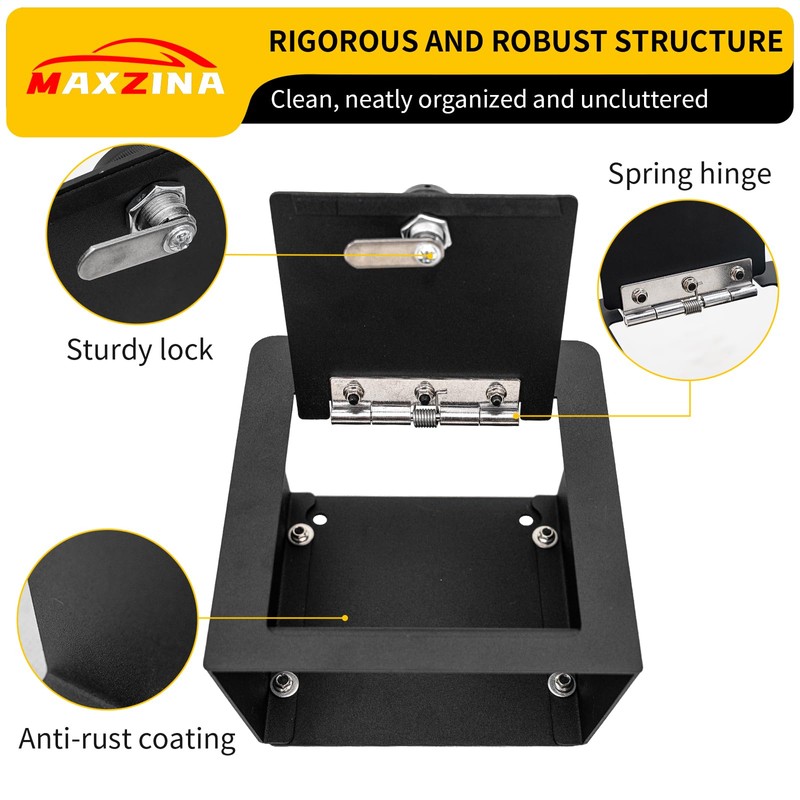 Maxzina Center Console Safe Lock Box Compatible with 2023-2025 Honda