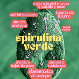 Spirulina Verde 100 Organico Usda Glow Superfoods 100 Gr                                                                                              