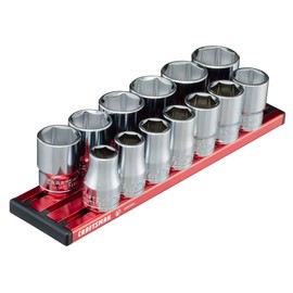 CRAFTSMAN V-SERIES Socket Set, Deep MM, 1/2 Inch Drive, 13 Piece (CMMT17595V)