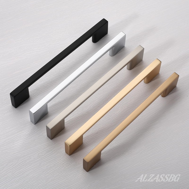 Alzassbg 10 Pack Brushed Satin Nickel Cabinet Pulls, 5 Inch(128mm)