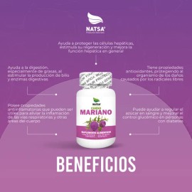 Cardo Mariano, 100 Cápsulas, Calidad Premium Sabor Natural