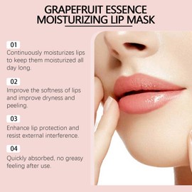 Pack of 2 Moisturising Lip Balms for Lip Scrub, Lip Mask Repairs Dry, Peeling Lip Mask, Lip Mask Whitening Lip Wrinkles and Lip Care (Grapefruit)