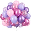 Pink and Purple Balloons, 50PCS 12 Inch Purple Pink Confetti