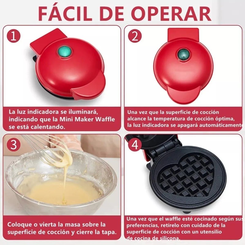 Total Supplier Mini Wafleras Eléctrica Para Gofres En Forma De