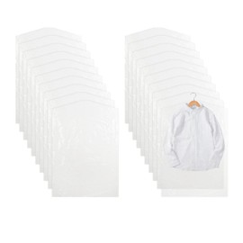 20pcs Garment Bag, Suit Garment Bag, Garment Dust Bag, Clothing Protector, Plastic Garment Cover, Transparent Clothes Storage Bag, Clothes Storage, 60 * 90cm