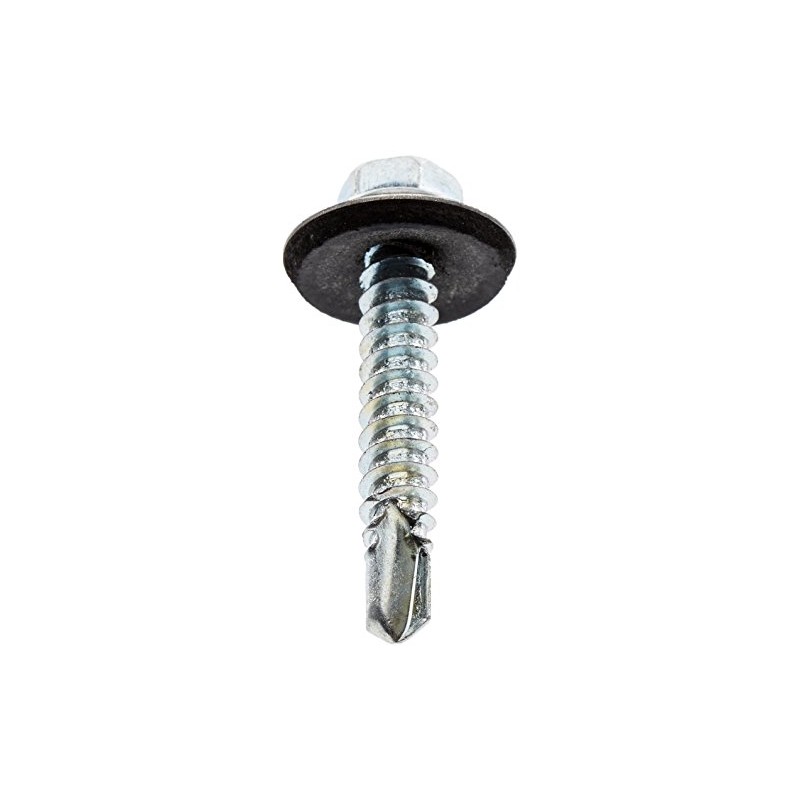 Merriway BH04079 (100 Pcs) Self Drill Hex Head Hardened Roofing