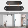 MOROBOR Oval Recessed Sliding Door Handles, 2 Pack Matte Black