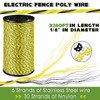 Pangda 6562 Feet Upgraded Electric Fence Wire 2000 Meters 1/8"