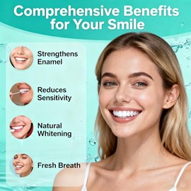 Fluoride Free Nano Hydroxyapatite Toothpaste: 2 Packs Natural Whitening & Remineralizing for Sensitive Teeth & Enamel Protection - Gentle Mint Flavor 