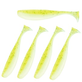 Soft Fishing Lures, 100PCS/50PCS Soft Plastic Baits Kit with Box for Fishing Trout Redfish Saltwater/Freshwater, 10 Mixed Colors/5Mixed Colors (100PCS/7cm/2g/O)