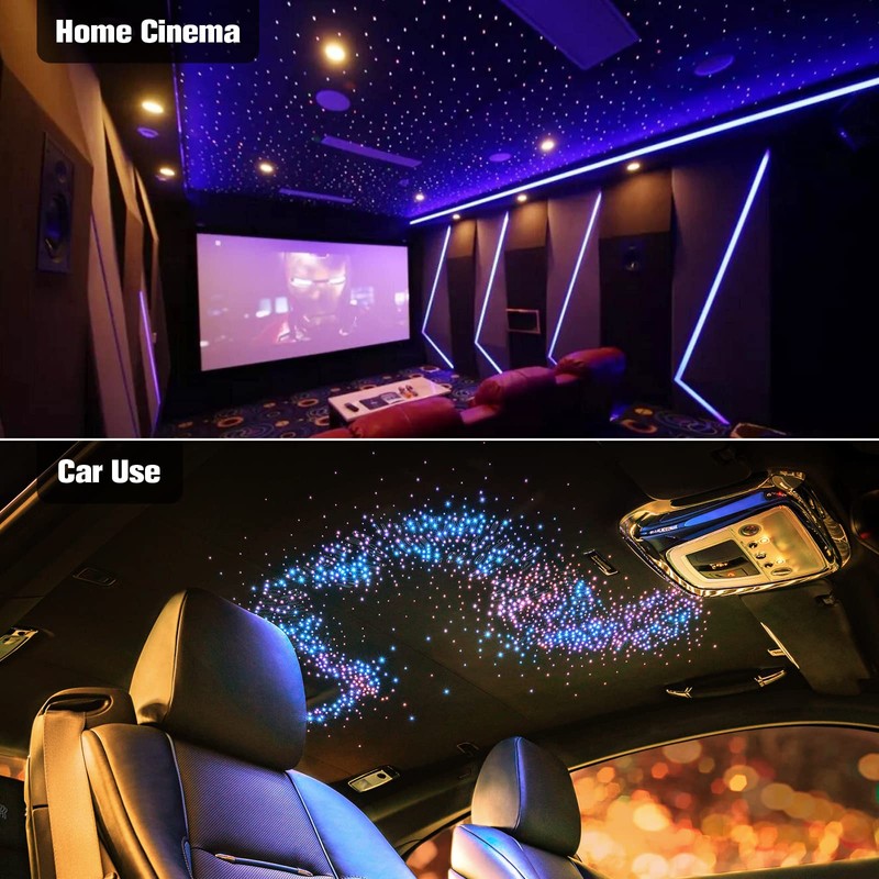CHINLY Twinkle 500pcs 9.8ft Fiber Optic Lights RGBW Twinkle Star