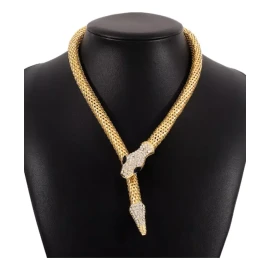 Ar vibora Collar Víbora Finos Cristales  Elegante Y Glamour Tendencia