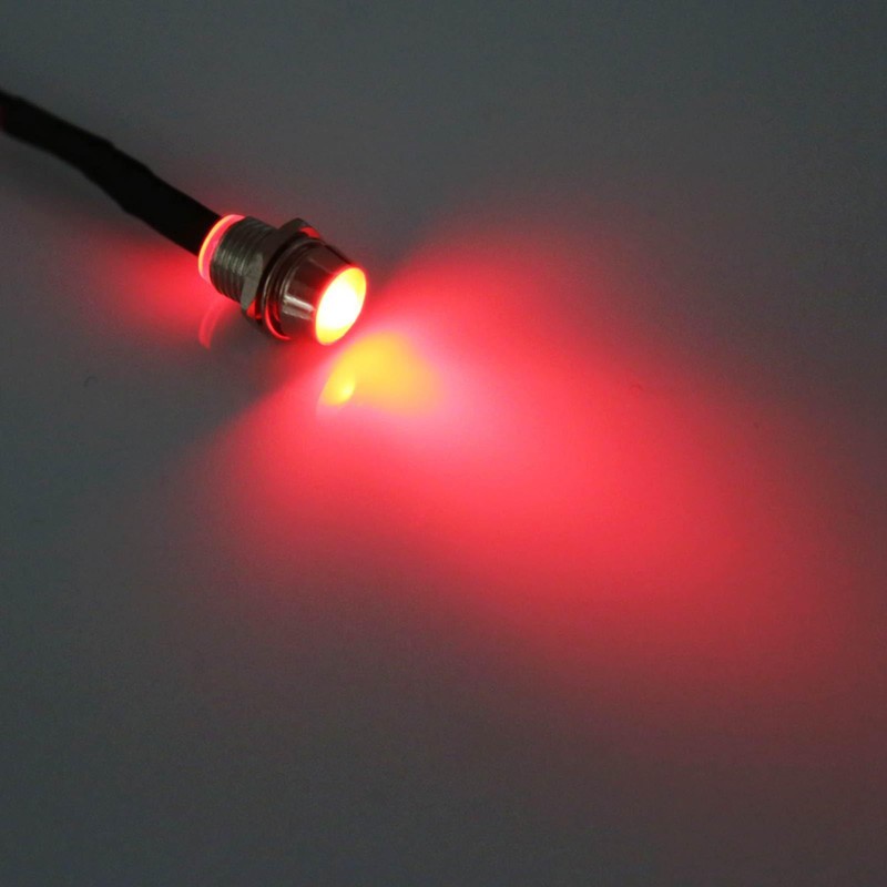 Kodrily 12V LED Indicator Light, 4Pcs Indicator Lamp, Panel Hole