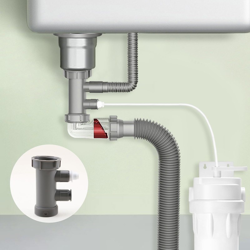 QruiLanTu 2Pcs 1-1/2 Inch Dishwasher Kitchen Drain Pipe Hose Adapter,