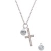 Delight Jewelry Silvertone Peace with AB Crystal and Dove -