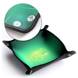 Soft Emerald Green Folding Dice for Board Game JDR Yams 421 Play anywhere you want thanks to the neoprene coating and clipped edges in seconds