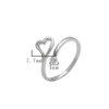 Deelfe Women's Ring, One Size Fits Most, Silver Ring, Heart