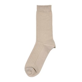 Fukusuke 3FY08WQ Fun, Soft Style, Thermal Style, Crew Length Socks, Anti-pilling, Set of 2, Fukusuke Men's, Beige, 25.0-27.0 cm