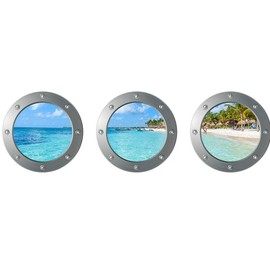 TOYANDONA Wall Sticker for Toddlers Beach Ornament Mark Elements 3D Stickers for Baby Children's Bedroom