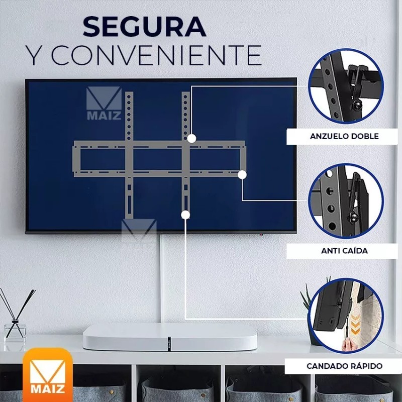 Maíz Soporte Pantalla Tv Monitor Vesa Ajustable 26-65 Pulgadas