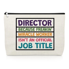 Gevody Director Gifts for Women Makeup Bag Appreciation Gifts for Theater Movie Film Executive Director Cosmetic Bag Birthday Christmas Thank You Retirement Present for Actress Coworker Travel Pouch