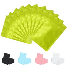 Rimiko Pack of 50 Ziplock Bags Zip Foil Bags Opaque, Resealable Bag Mylar Ziplock for Storage of Food and Packing Samples (Green, 10.5 x 15 cm)