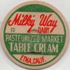 Milk Bottle Cap - Milky Way Dairy - Etna, California - MARKET TABLE CREAM