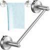 DGYB 17-Inch Brush Suction Cup Towel Bar – No-Drill Wall-Mounted