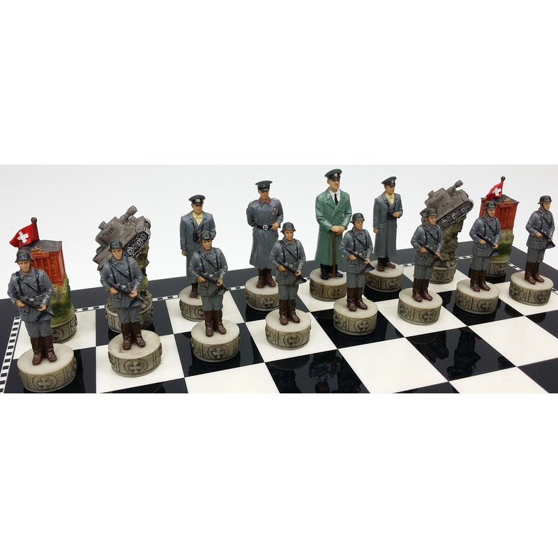 World War 2 WW2 Set of Chess Men Pieces Hand