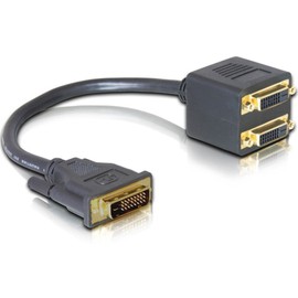 DELOCK Adapter DVI25 Stecker zu 2x DVI25 Buchse
