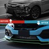Kojem 3Pcs Front Bumper Lip Compatible with 2016-2021 Honda Civic