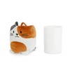 balvi Pencil Holder Fluffy Kitty Calico Colours White, Brown and