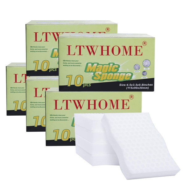 LTWHOME - Goma mágica de borrado (espuma de melamina, 115 x 90 x 20 mm), Pack of 50