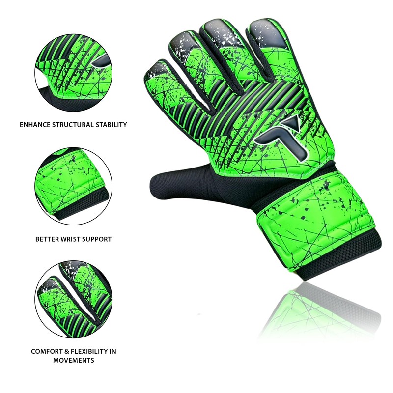 TIGEAR SuperJam Goalkeeper Gloves (Green, 6)