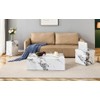 WEKEOT Modern Marble Side Table - Rectangular Center Table for