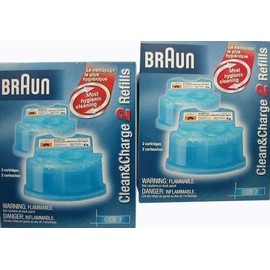 Braun CCR4 Clean and Renew Refill Cartridges (4 Pack) Compatible with Series 7 and Series 9 shavers