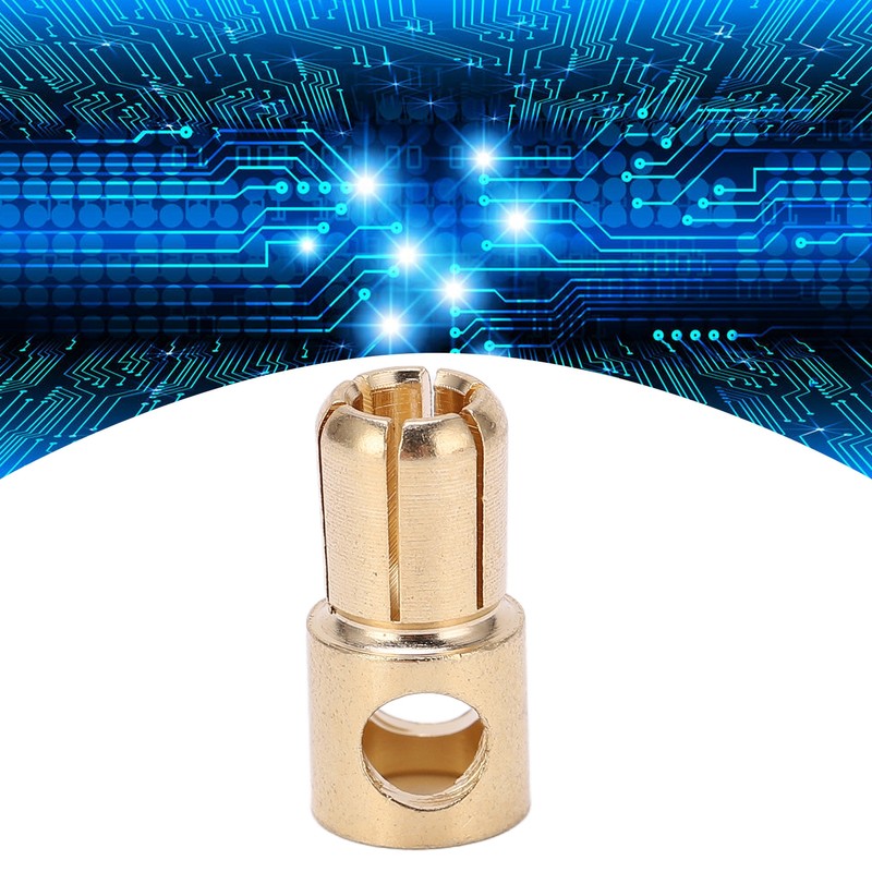 10 Pcs 6mm Banana Plug Gold Plated Male Connector Adapter