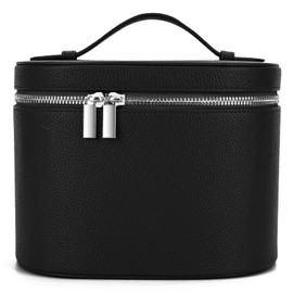 YFGBCX Makeup Bag Vanity Case with Removable Divider Travel Toiletry Bag Portable Cosmetic Bag Makeup Organizer Case, Black