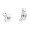 925 Sterling Silver Knot Covers Crimps Threading Beads Caps Foldable
