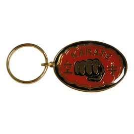 Playwell Martial Arts Keyring - Karate Oval Keyring, Black, 5cm, black